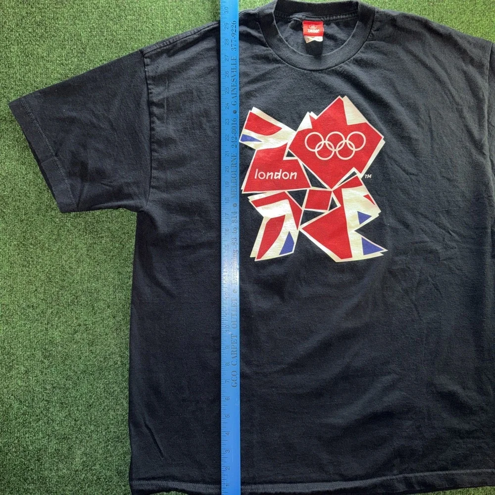 London Olympics 2012 T Shirt Logo & Rings Adidas Blue Size XL